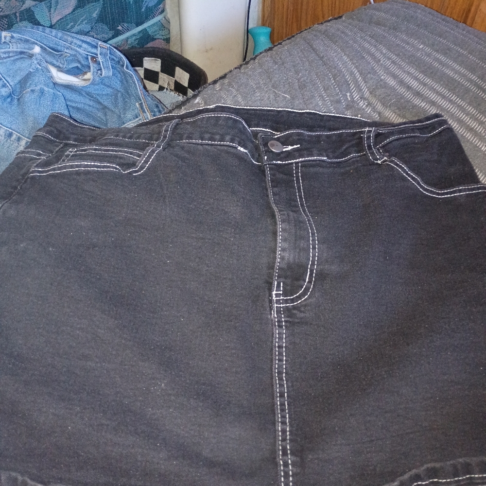 Black Women's Jean Skirt